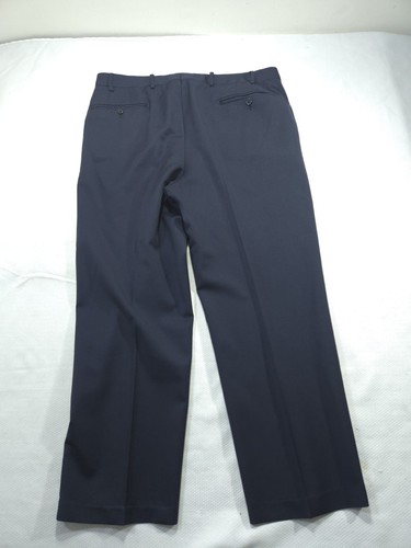 Zanella Mens Pants 36x28 Blue Dress Suit Wool Navy Pleated Italy Todd - Picture 7 of 9