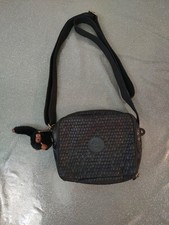 Kipling Black Earth Beat Crossbody Bag Small Adjustable Strap Zip Pockets