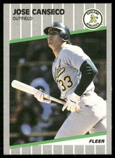 1989 Fleer Jose Canseco #5 *A*