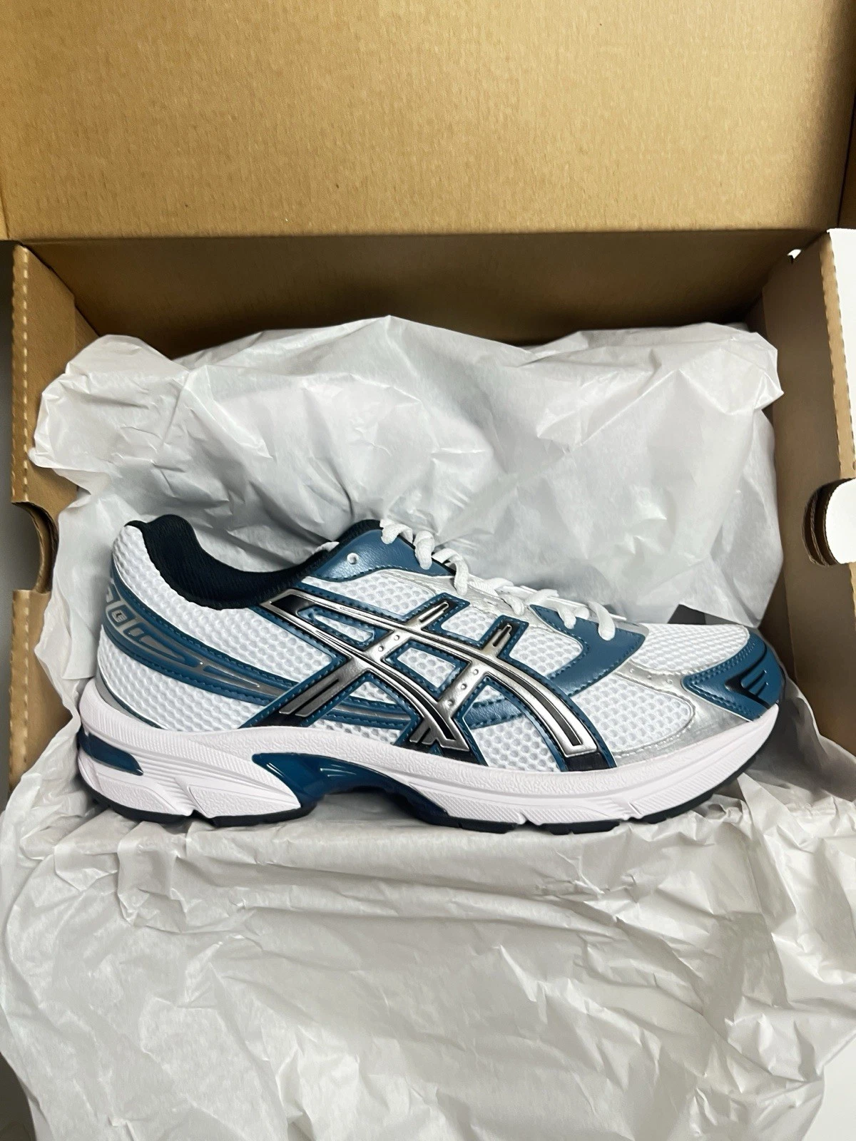 ASICS Gel 1130 White Restful Teal UK 9 spedizione veloce ?