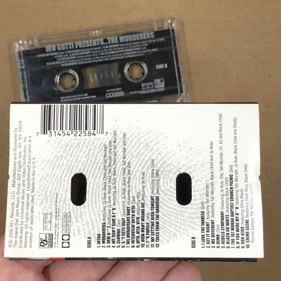 THE MURDERERS Cassette Tape Rap Hip Hop IRV GOTTI DMX JA RULE JAY Z BUSTA RHYMES Foto 4 de 4