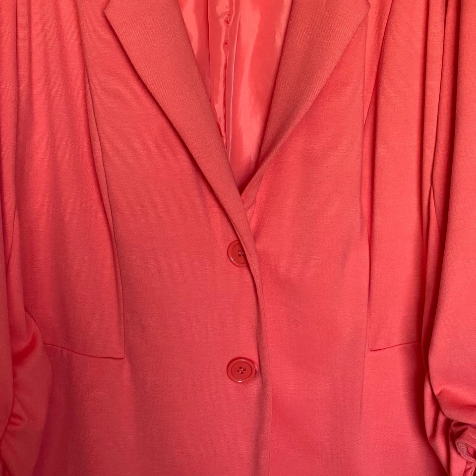 CATO BLAZER 26/28W КОРАЛЛОВЫЙ ВЕСЕННИЙ БРАНЧ ЭЛАСТИЧНЫЙ ПОВСЕДНЕВНЫЙ МИНИМАЛИСТ ОПРЯТНАЯ КАРЬЕРА - Изображение 3 из 4