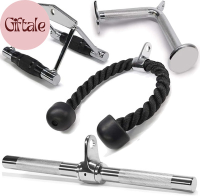 Cable Machine Attachment, Row Handles, Tricep Rope, Straight Bar, V Bar, LAT Pul