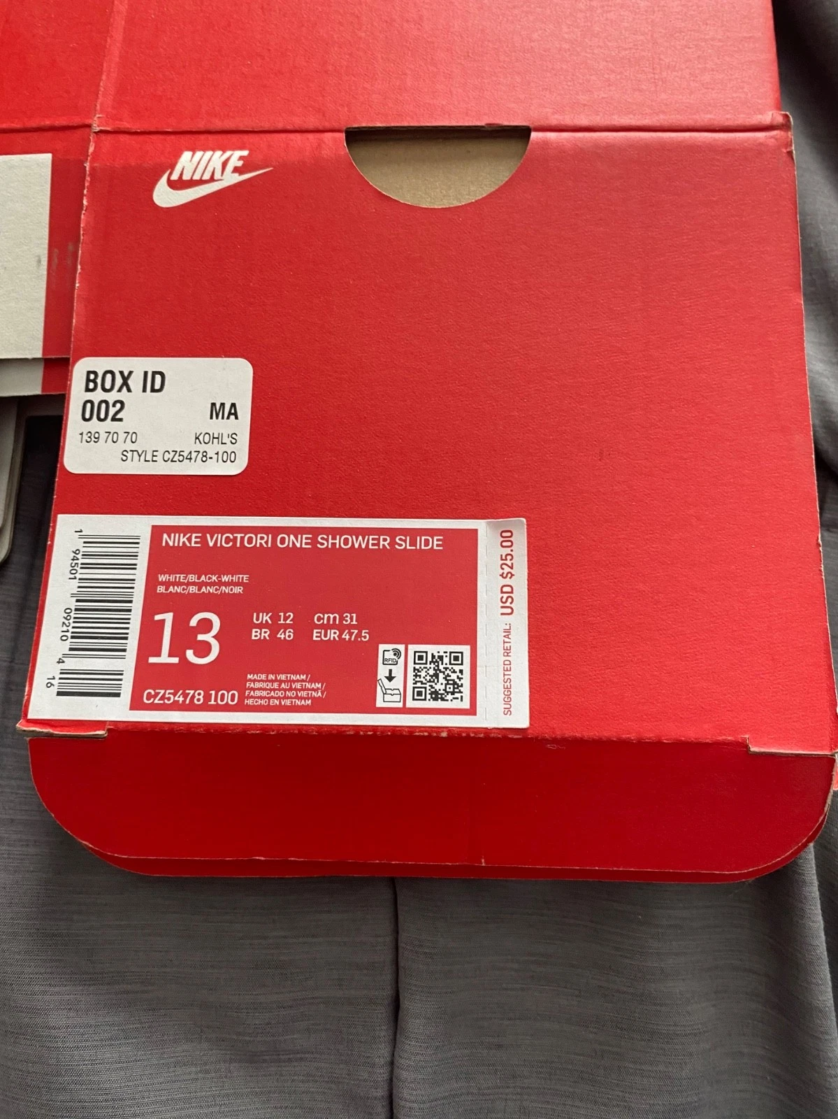 4 NIKE Rosso Vuoto Scarpiera Sandalo Slides Stoccaggio Ricambio NO SCARPE SOLO SCATOLE