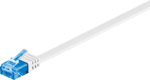 3x kabel sieciowy CAT 6a płaski; CAT FLAT 6a-1500 U/UTP BIAŁY 15m - Zdjęcie 2 z 6