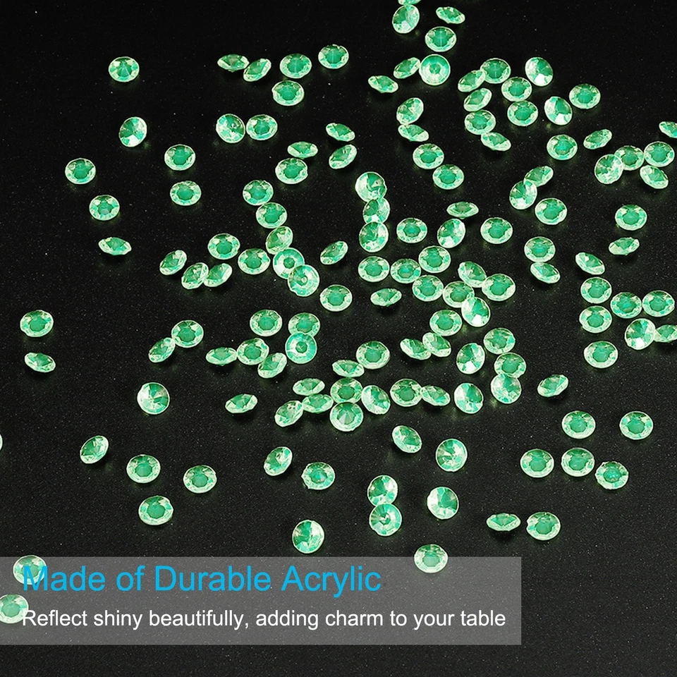 4000 piezas acrílico mesa boda diamantes 6 mm cristales gemas verde claro Foto 3 de 4