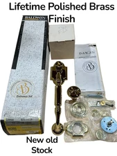 Baldwin 85305-003-FD Door Handle Kit Lifetime Polished Brass Door Handle NOS