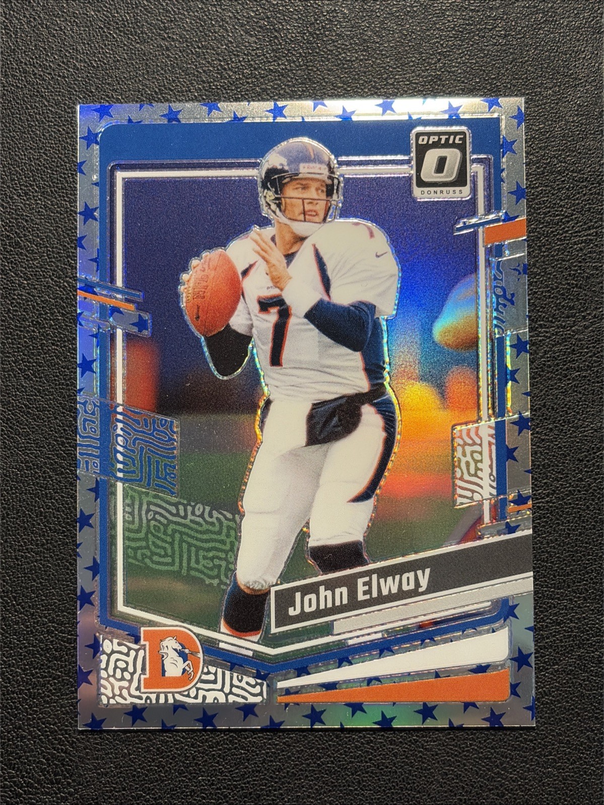 John Elway #55 Football Cards 2023 Panini Donruss Optic trading card — raw and PSA graded price guide