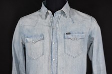Polo Ralph Lauren Distressed Western Denim Shirt Men's size M