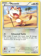 Meowth 114/162 Common BREAKthrough Pokemon Moderately Played
