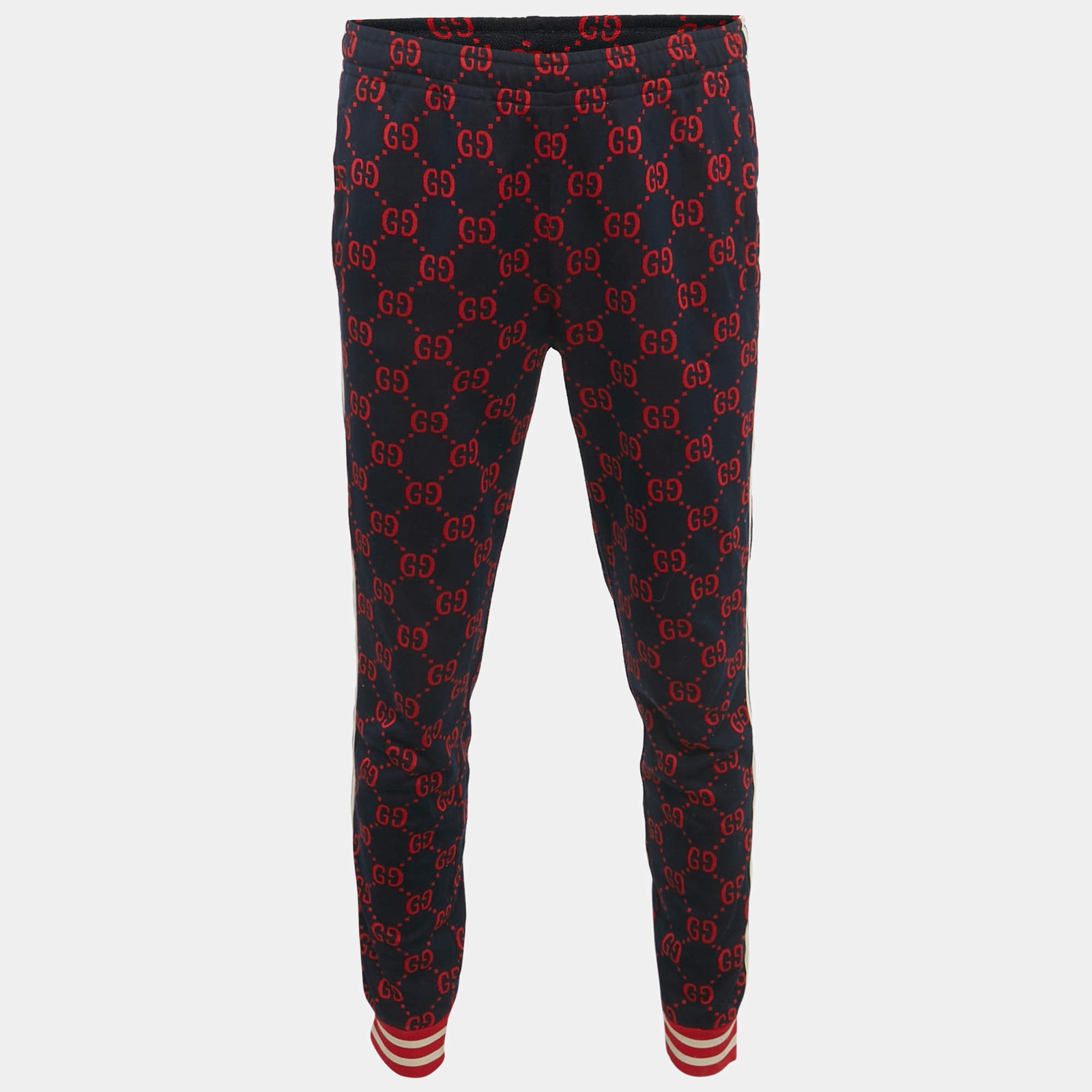 Gucci Blue GG Cotton Jersey Joggers L