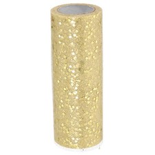 Tulle Fabric Rolls 6" by 10 Yards Fabric Spool Tulle for DIY, Champagne Gold