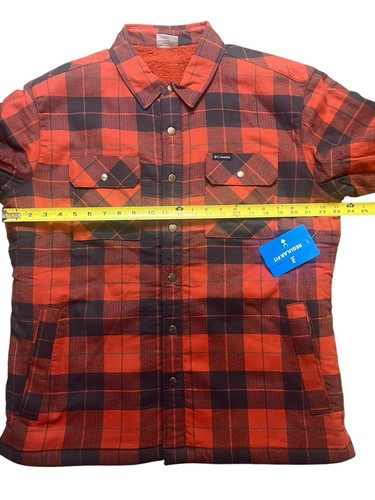 Columbia Weston Pass Men’s Large Sherpa Lined Flannel Plaid Button Up Shirt New - Bild 3 von 9