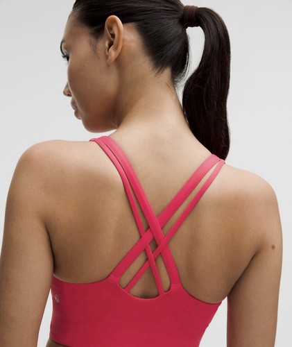 NWT Lululemon NEW Energy Longline Bra Red Glow Sizes 8 Cup B-D - Picture 5 of 5