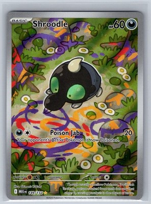 Shroodle 149/132 Illustration Rare Mega Evolution Pokemon Holo Near Mint