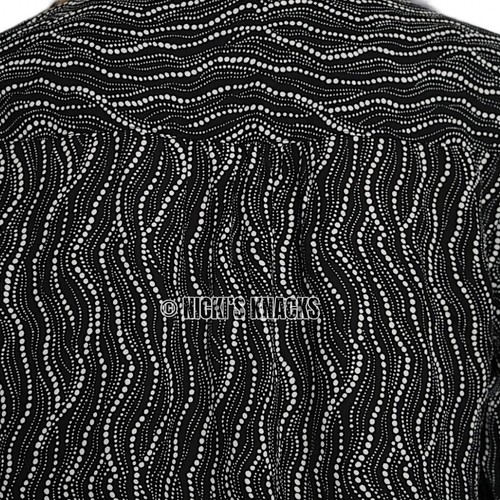 Jones New York Black White Dot Print Chiffon Tie Neck Blouse Office Top Size XS - Picture 7 of 11