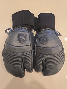 Hestra Fall Line 3 Finger Mitt Size 6 Grey Black Skiing Snowboarding Mittens