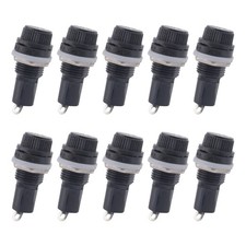 10Pcs 10A AC 250V 5mm x 20mm Panel Mounted Plastic Fuse Holder Socket G4I22943