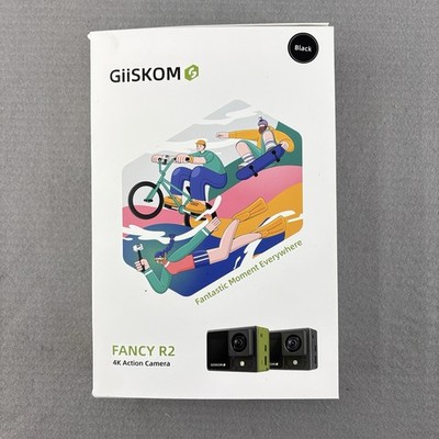 GIISKOM Fancy R2 4K Action Camera 60FPS 24MP in Dual Screen  Waterproof