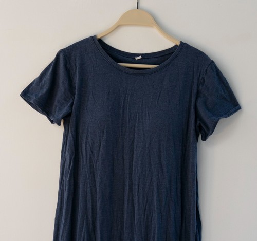 Vestido Uniqlo Azul Manga Corta Incorporado Sujetador Calce Relajado Azul Talla M - Imagen 2 de 9