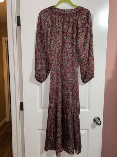 IL GRANDE. Abito midi donna Tuckernuck The Naples taglia 1/S nuovo con etichetta raso paisley - Foto 8 di 12