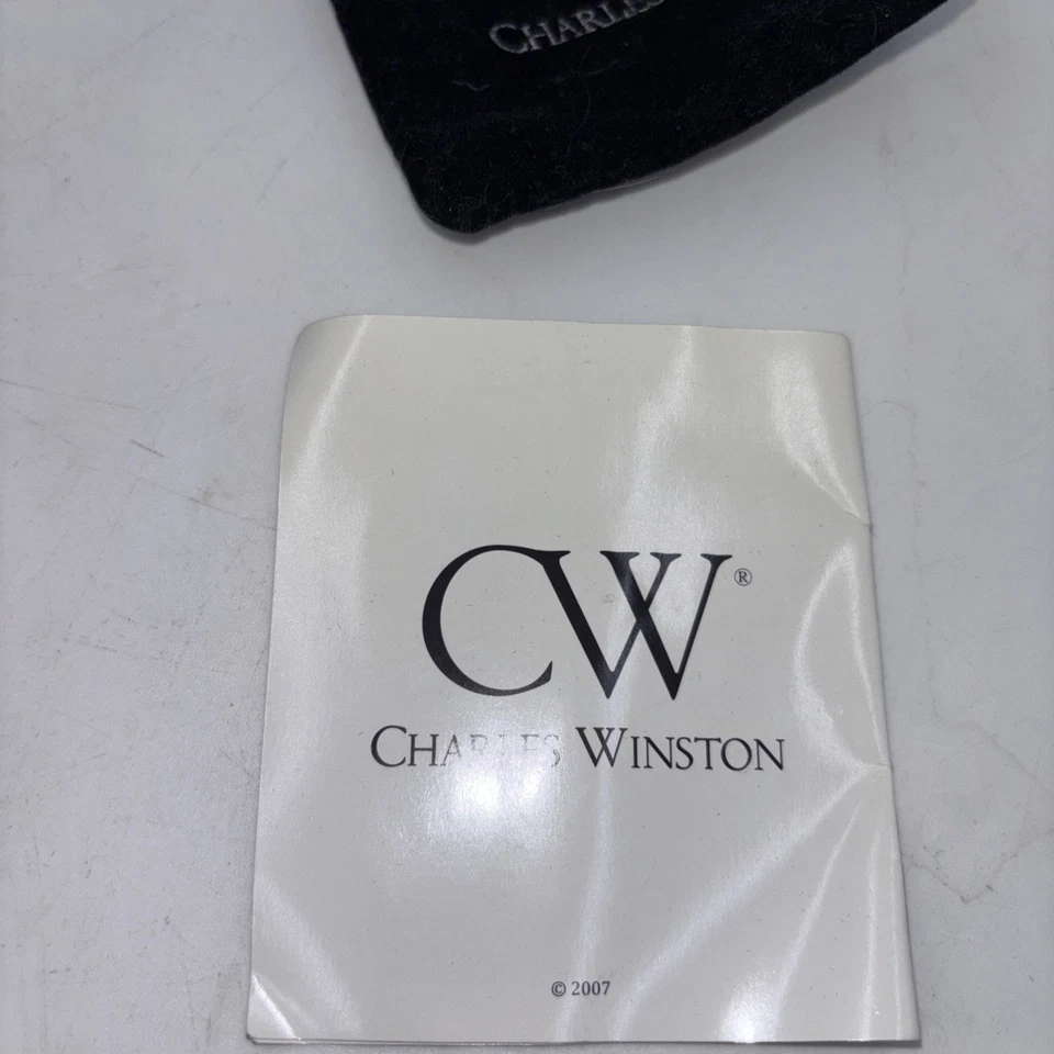 COLLAR CHARLES WINSTON CHAPADO EN ORO PLATA ESTERLINA CIRCONITA CÚBICA Con Papeles 18 pulgadas Foto 4 de 4