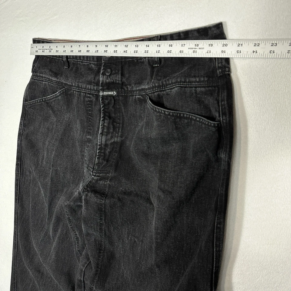 Pantalones de mezclilla holgados vintage Marithe Francois Girbaud pierna ancha para hombre 40x30 negros Y2K skate Foto 4 de 4