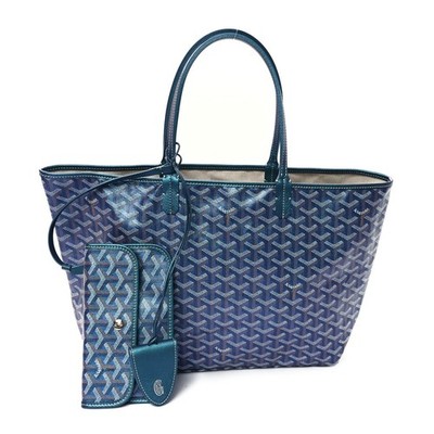 GOYARD Limited Edition Iridescent Pearly Blue Goyardine Saint Louis PM NWOT