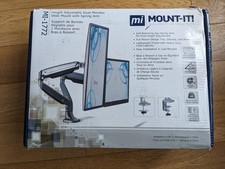 Mount It Dual Monitor Spring Desk Mount 13"-32" 19.8 lbs per arm SILVER MI-1772