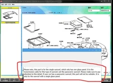 OEM 63205‑0E040 Sliding Roof Drive Cable Assembly 2018–2025 Toyota