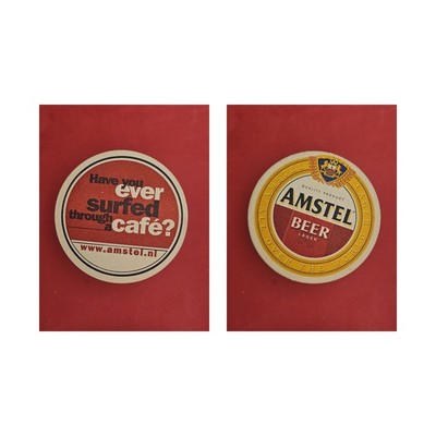 Amstel Have you ever surfed through a cafe? Brauerei Bierdeckel Bier
