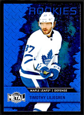 2020-21 Skybox Metal Universe Timothy Liljegren Rookie Blue Spectrum #135