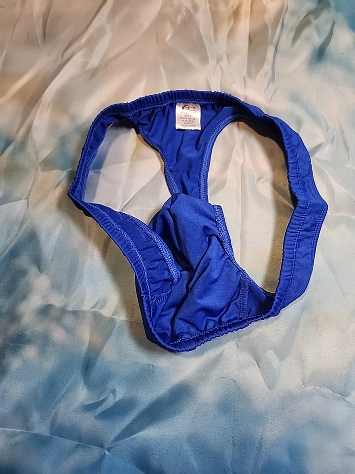 Vintage Undergear AN078 Men Contour Micro Thong Blue Large Nwt Rare - Image 2 of 4