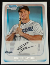 Brett Lawrie 2011 Bowman Chrome 1st Bowman Card Rookie #BCP175 Tampa Bay Rays. rookie card picture