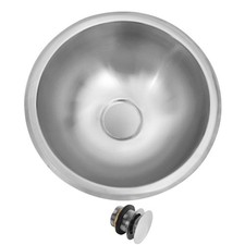 Stainless Steel Round RV Sink, 13" x 13" Small RV Kitchen Sink, Stainless Ste...