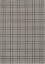 10x13 Milliken Black Area Rug Pane Plaid BLACK TWEED - Aprx 10 9 x 13 2