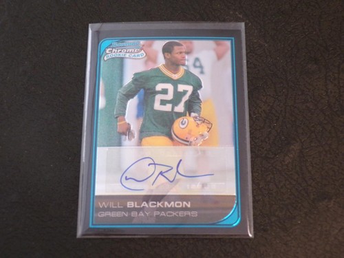 2006 Bowman Chrome #233 Will Blackmon SP RC Rookie AUTO! PACKERS!