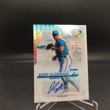 Kemp Alderman 2025 Panini Prospect Edition Holo Silver Auto 175 Miami Marlins