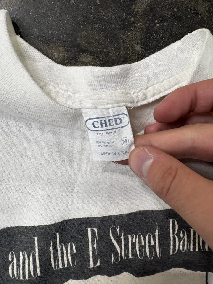 Camiseta Vintage Bruce Springsteen 1988 Tunnel of Love Tour M Original Concerto - Imagem 4 de 4