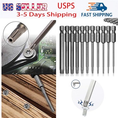 Torx Bit Set Quick Change Connect Impact Drill Security Tamper Proof Hex Shank