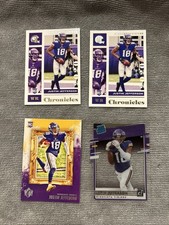2020 Panini Chronicles Justin Jefferson Gridiron Kings Donruss Clear & 2 Base