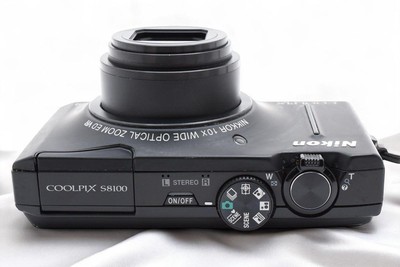 N Mint] Nikon COOLPIX S8100 Digital Camera Black 12.1MP w/Battery