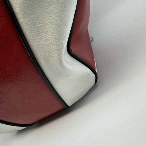 Bolso de Bolas de Bolos Brunswick Rojo y Blanco Vintage Bola Única 70S 80S RETRO - Imagen 6 de 22