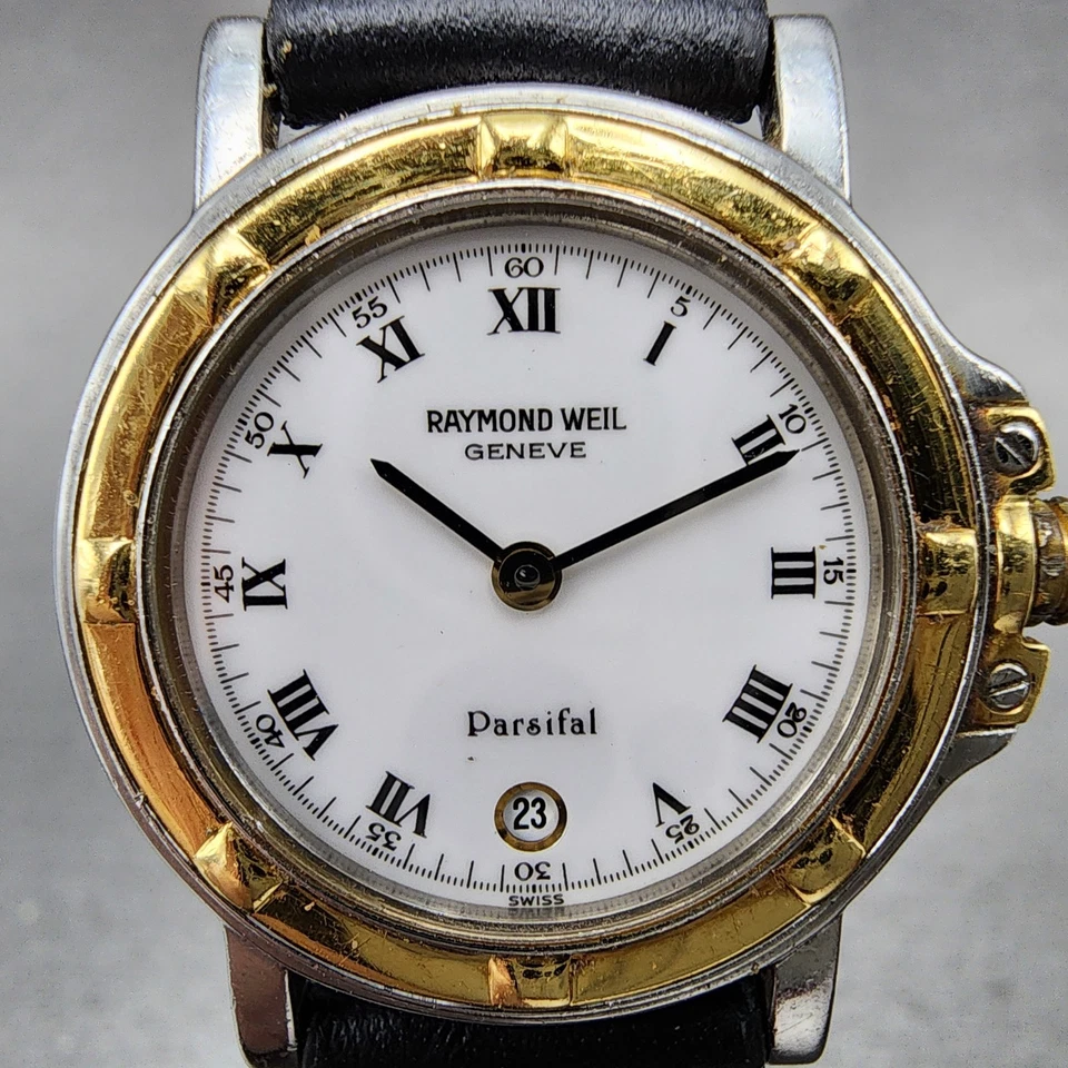 Raymond Weil Parsifal Watch Women 27mm White Dial Two Tone Date Round New Batt - Image 3 of 4