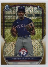 2023 Bowman Chrome Mega Box Gold Mojo Refractor /50 Sebastian Walcott 6m7