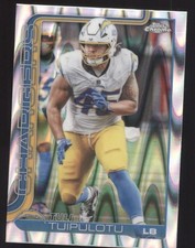 Tuli Tuipulotu 2025 Topps Chrome #163 RayWave Los Angeles Chargers