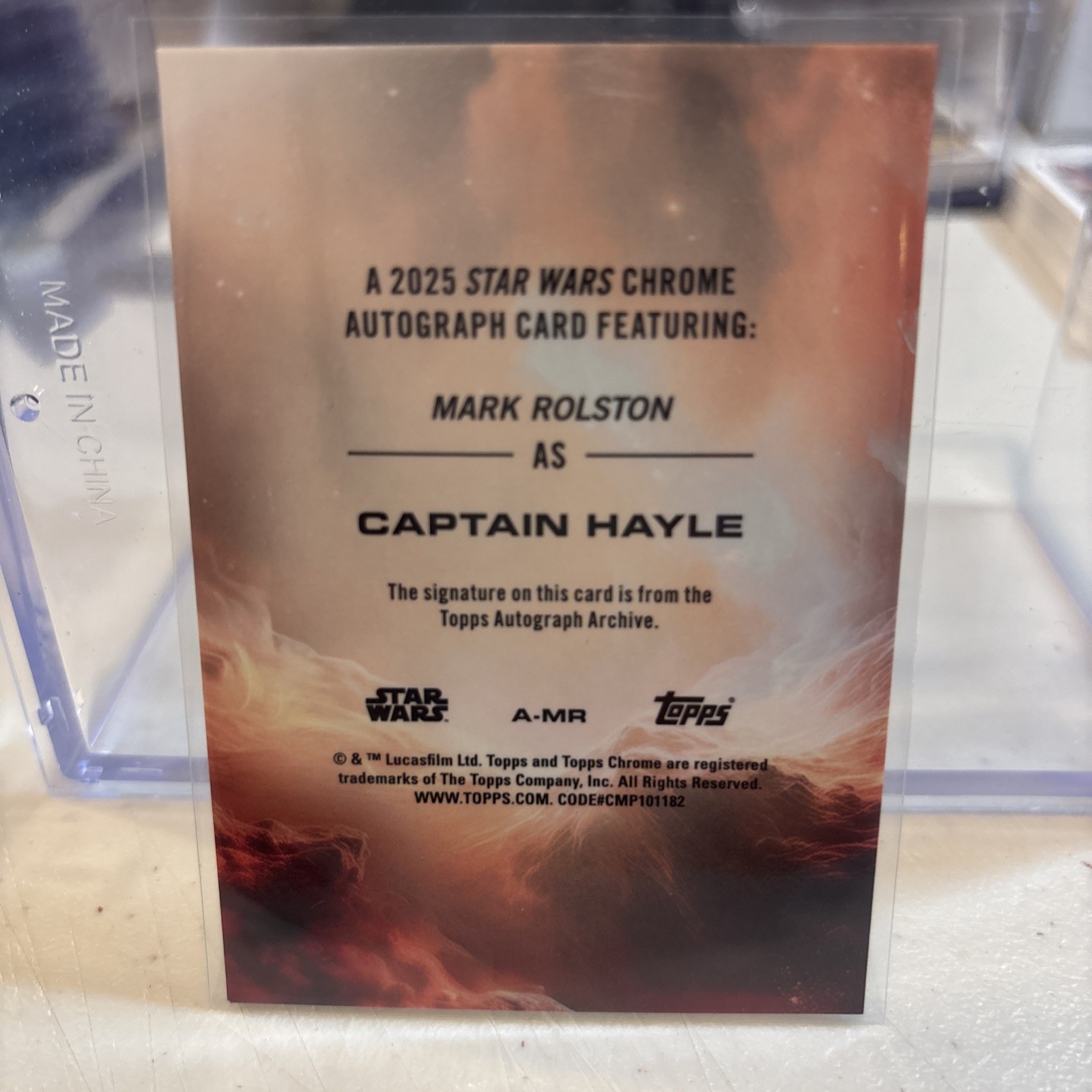 2025 Topps Chrome Star Wars - Auto Autograph - Captain Hayle - Mark Rolston view 4