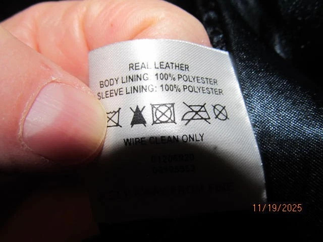 Men's Barney's Black Suede Leather Trucker Jacket Size M - Image 3 of 4