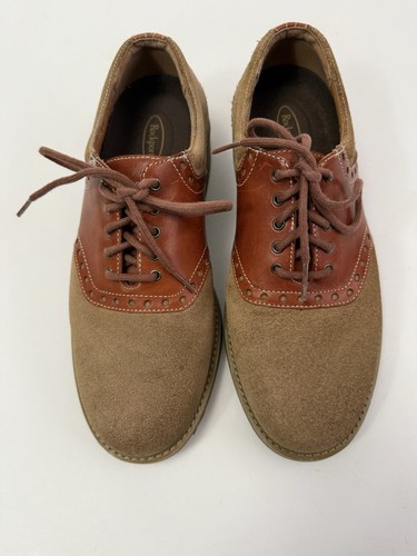 Rockport Saddle Schuh Oxford Herren 7,5M Braun Wildleder Leder Preppy Classic M4582 - Bild 10 von 11