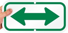 SmartSign "Right Arrow Green " Sign  6" x 12" 3M Engineer Grade Reflective Alu